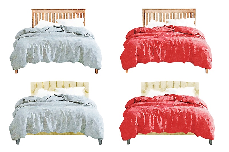 【印刷用】水彩イラスト「インテリア」