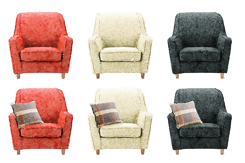 【印刷用】水彩イラスト「インテリア」