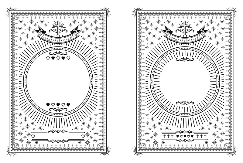 【印刷用】洋風結婚式イメージ素材
