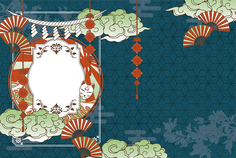 【印刷用】和風レトロ素材