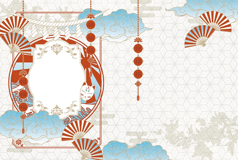 【印刷用】和風レトロ素材