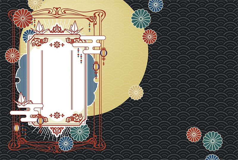 【印刷用】和風レトロ素材