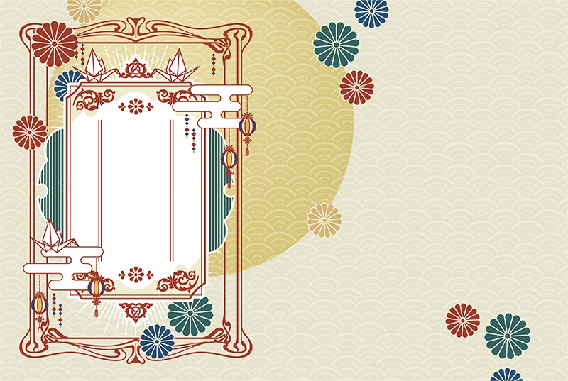 【印刷用】和風レトロ素材