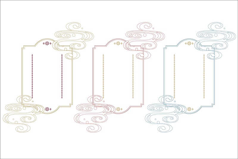 【印刷用】和風レトロ素材
