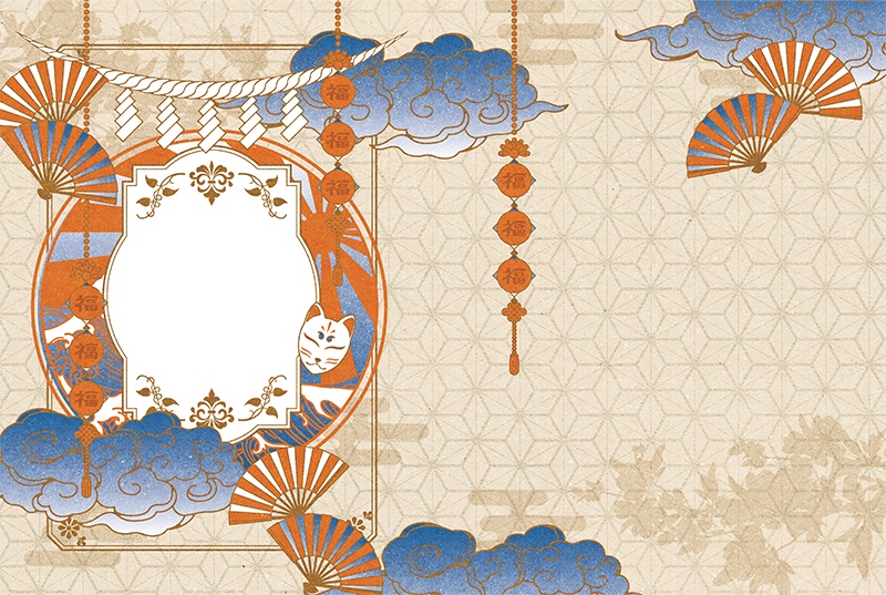 【印刷用】和風レトロ素材