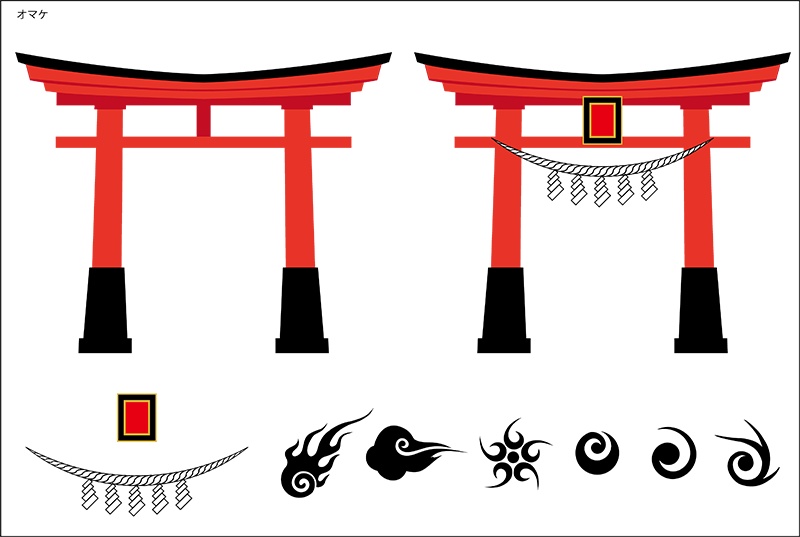 【印刷用】狐面素材