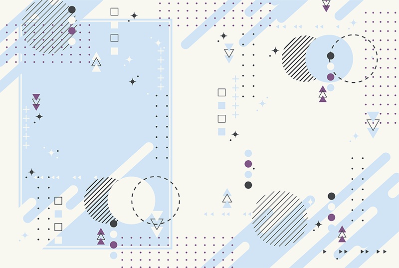 【印刷用】ポップな図形パターン素材