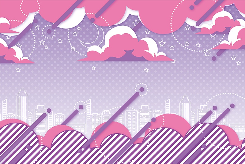 【印刷用】ポップな図形パターン素材