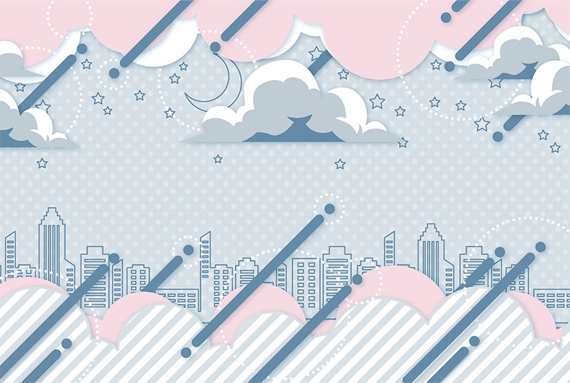 【印刷用】ポップな図形パターン素材