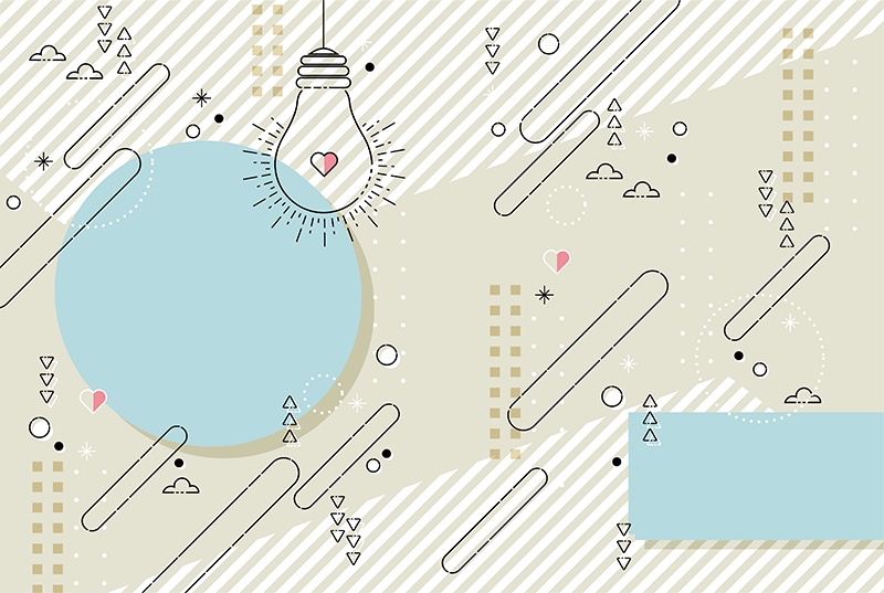 【印刷用】ポップな図形パターン素材