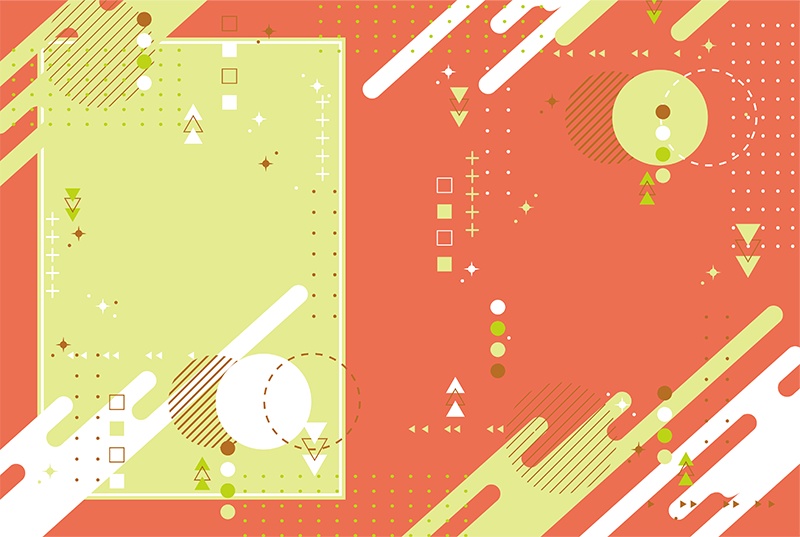 【印刷用】ポップな図形パターン素材