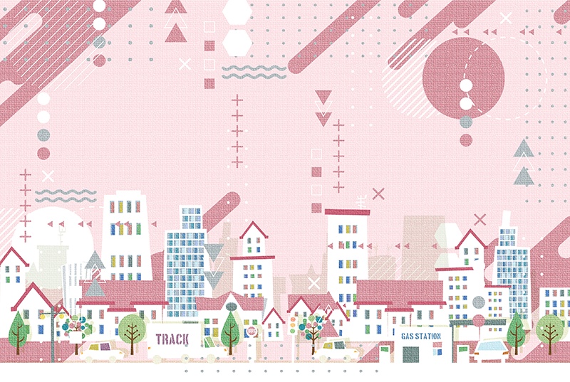 【印刷用】ポップな図形パターン素材