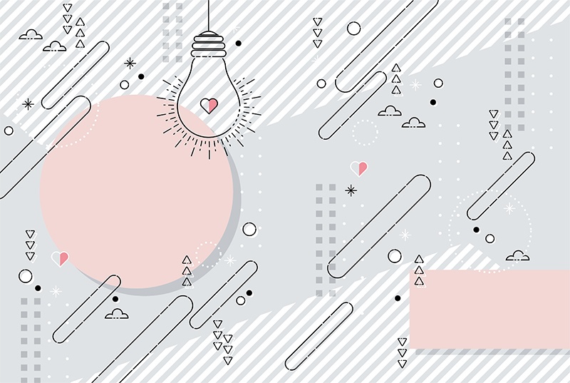 【印刷用】ポップな図形パターン素材