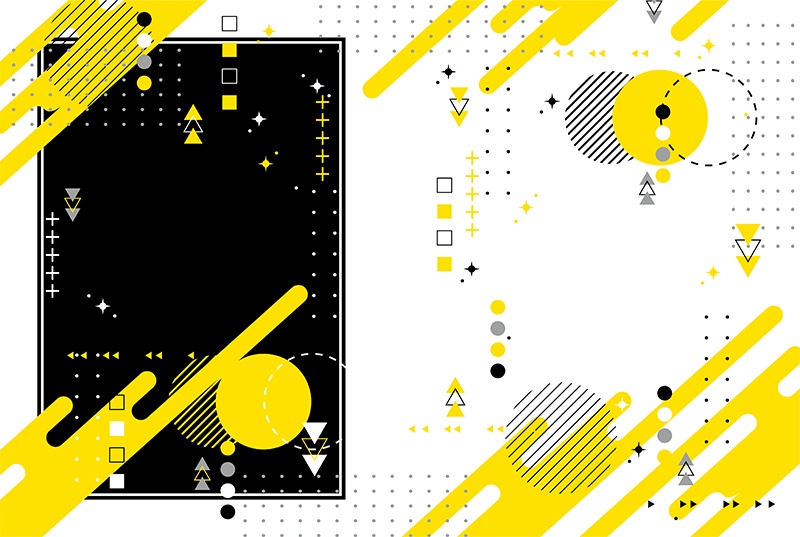 【印刷用】ポップな図形パターン素材