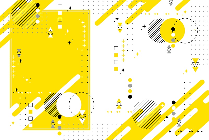 【印刷用】ポップな図形パターン素材
