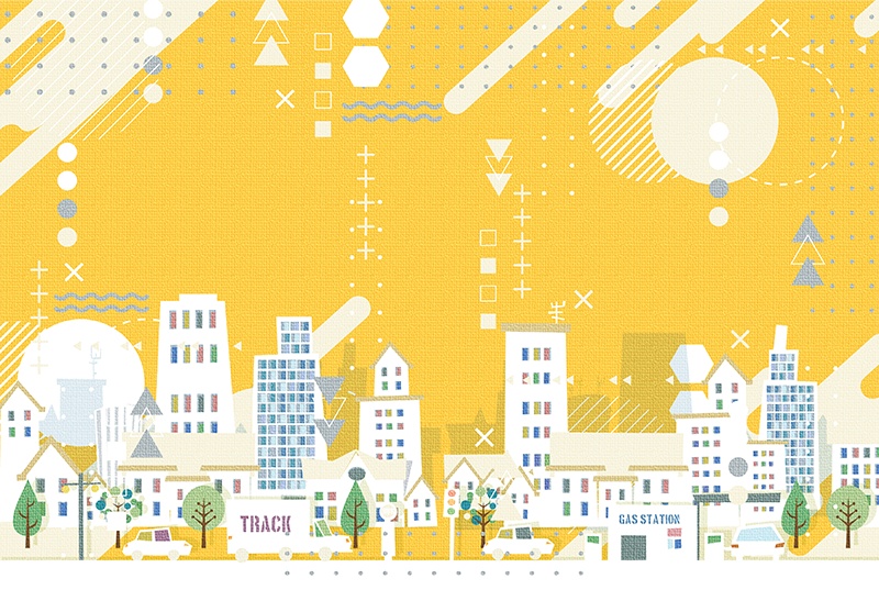 【印刷用】ポップな図形パターン素材