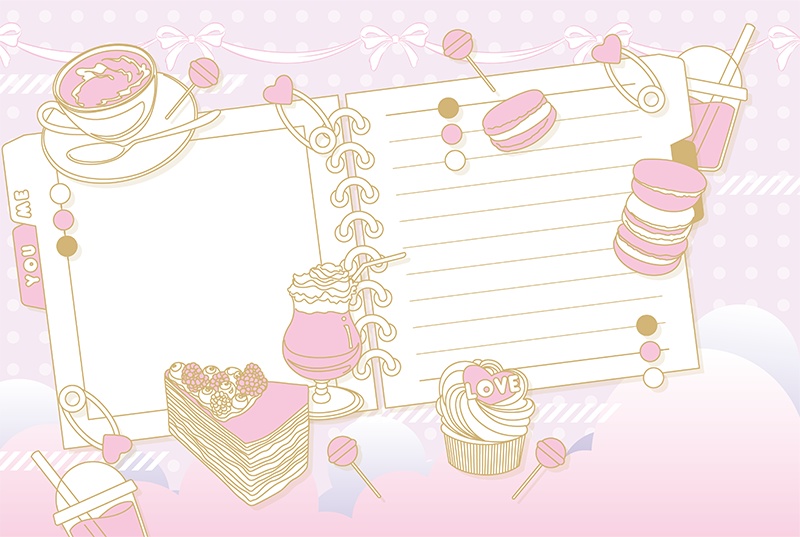 【印刷用】ゆめかわファンシー素材