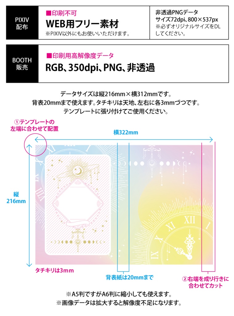 【印刷用】ゆめかわファンシー素材