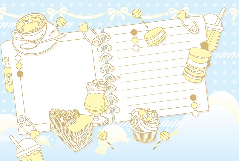 【印刷用】ゆめかわファンシー素材