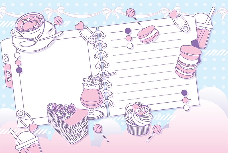 【印刷用】ゆめかわファンシー素材