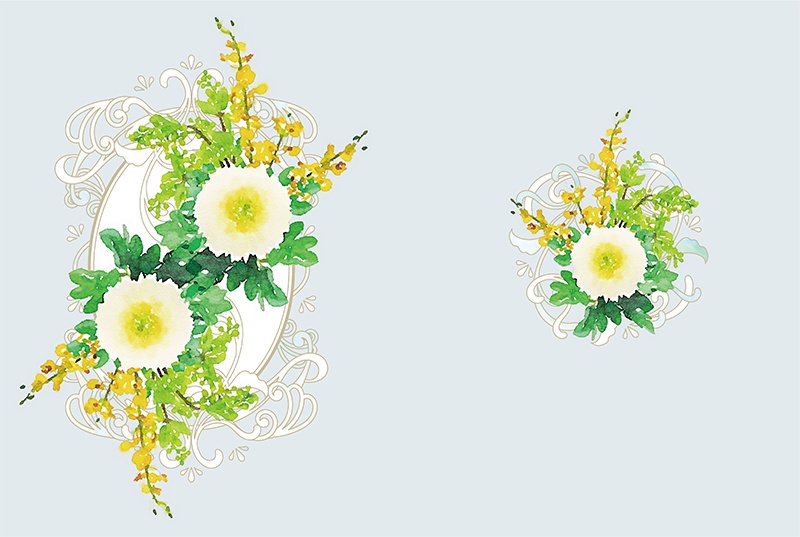 【印刷用】菊の花の素材