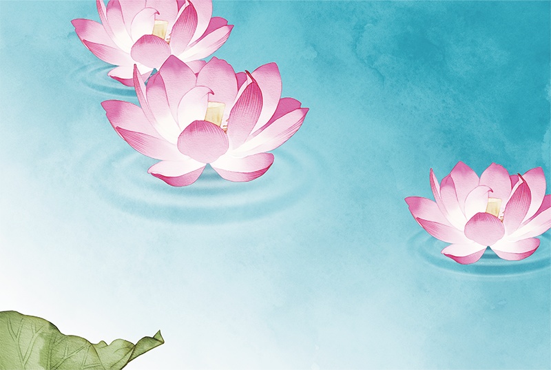 【印刷用】蓮の花の素材