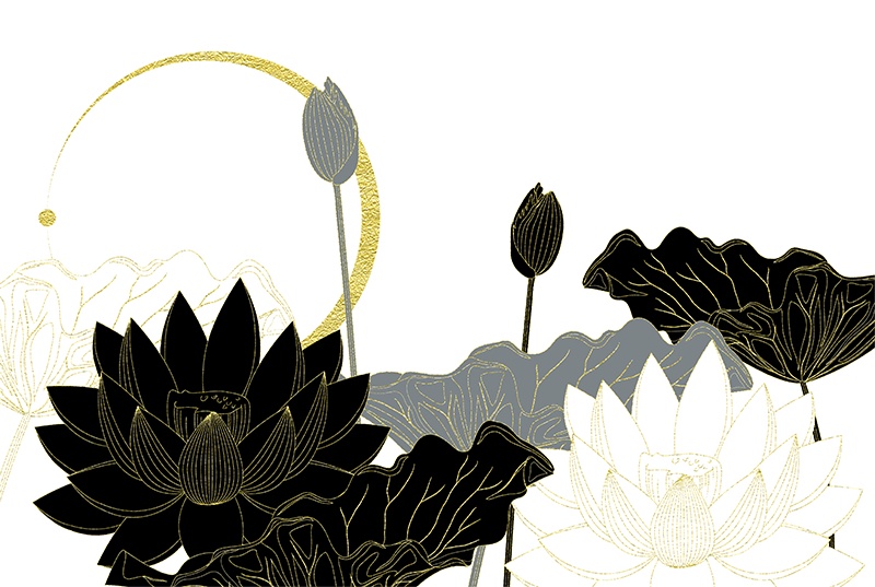 【印刷用】蓮の花の素材