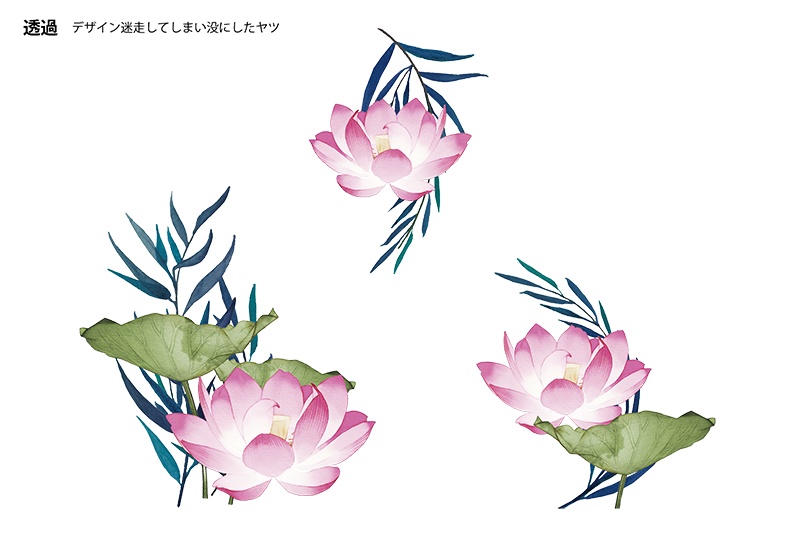【印刷用】蓮の花の素材