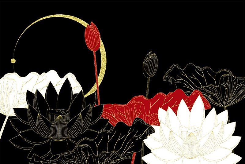 【印刷用】蓮の花の素材