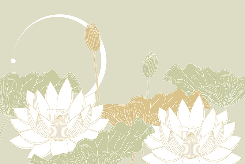 【印刷用】蓮の花の素材