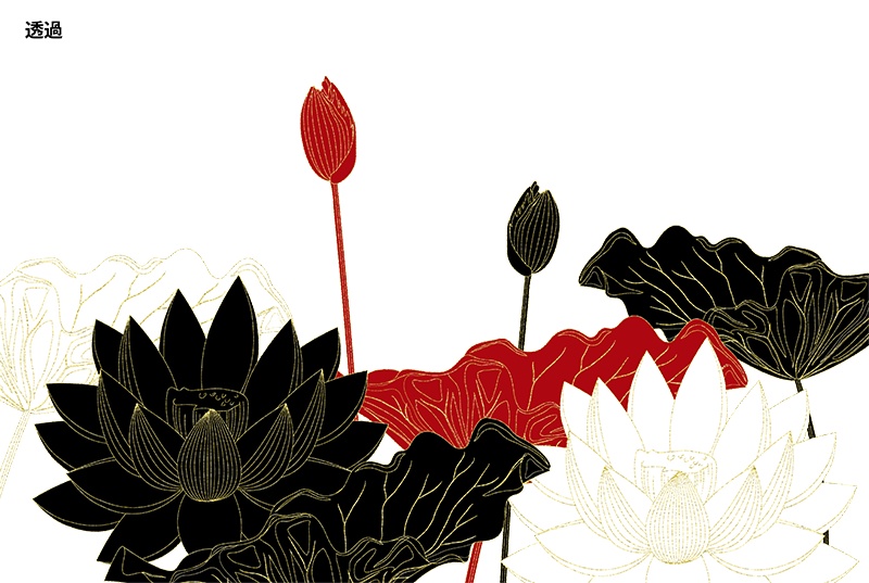 【印刷用】蓮の花の素材