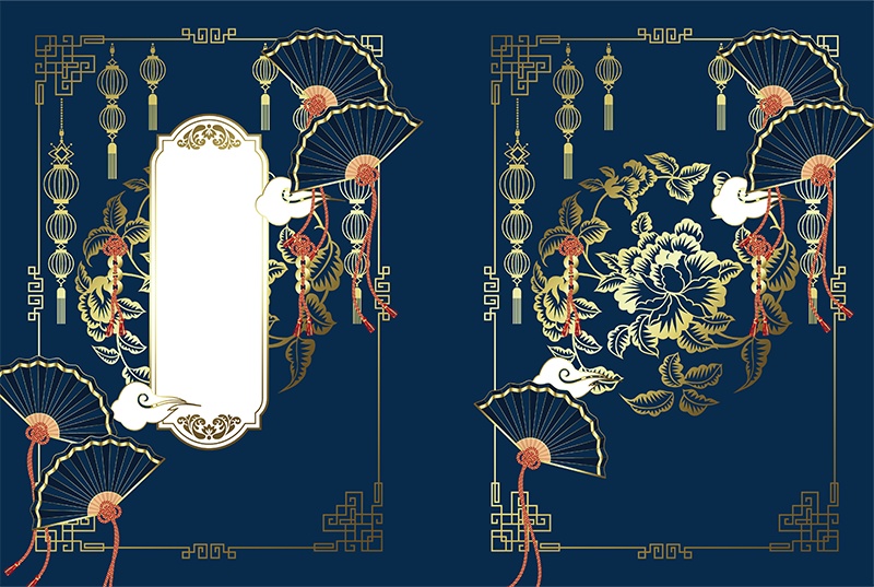 【印刷用】中華風デザイン素材