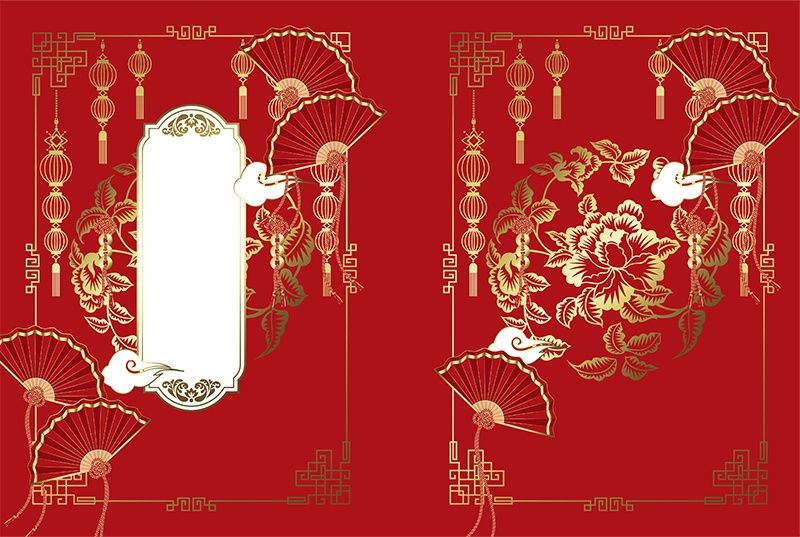 【印刷用】中華風デザイン素材