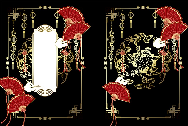 【印刷用】中華風デザイン素材