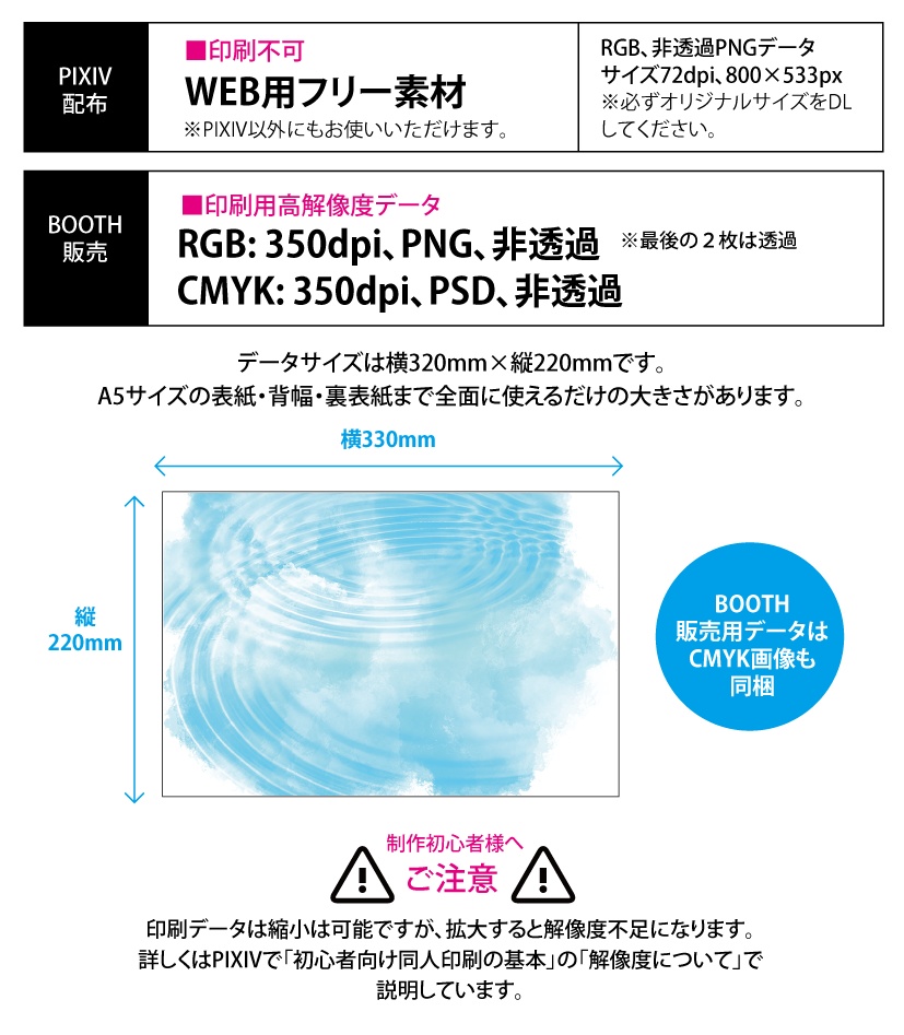 【印刷用】雨の素材詰め合わせ