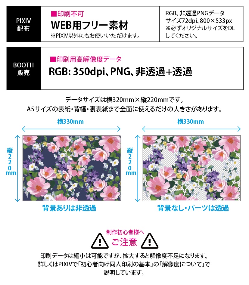 【印刷用】花の素材