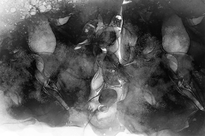 【印刷用】アルコールインクと水彩などのテクスチャ