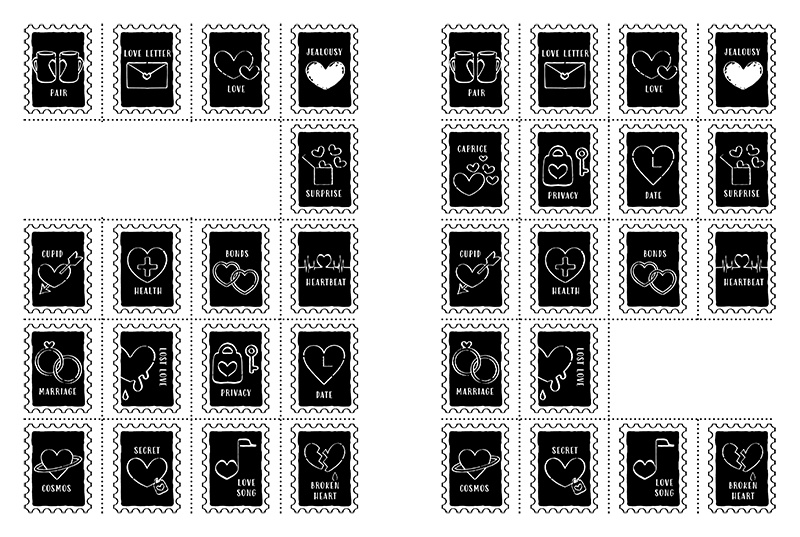 【印刷用】1色刷用手書きイラスト(いろいろ詰め合わせ)