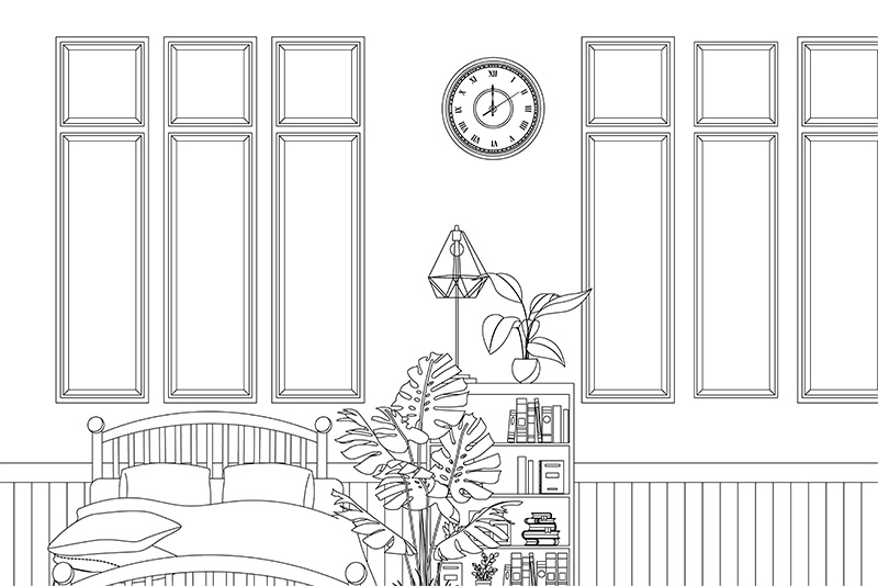 【印刷用】シティ・ポップイラスト素材