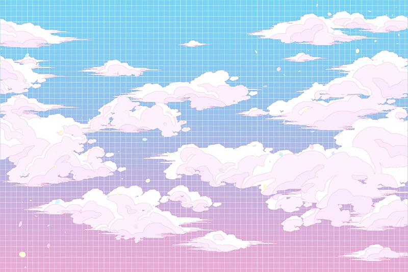 【印刷用】シティ・ポップイラスト素材