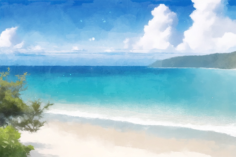 【印刷用】海のイラスト素材