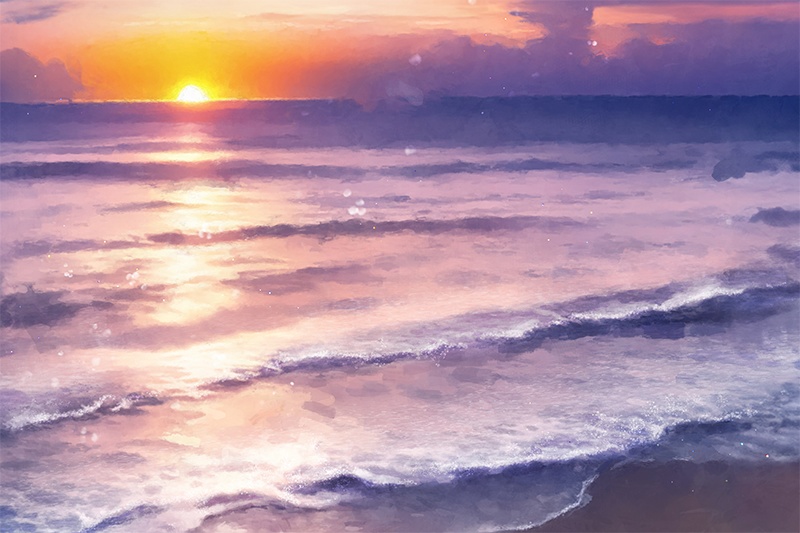 【印刷用】海のイラスト素材