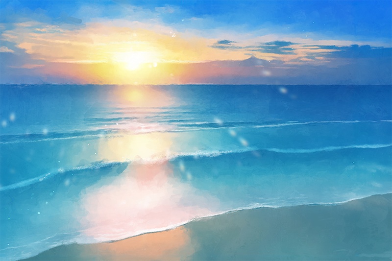 【印刷用】海のイラスト素材