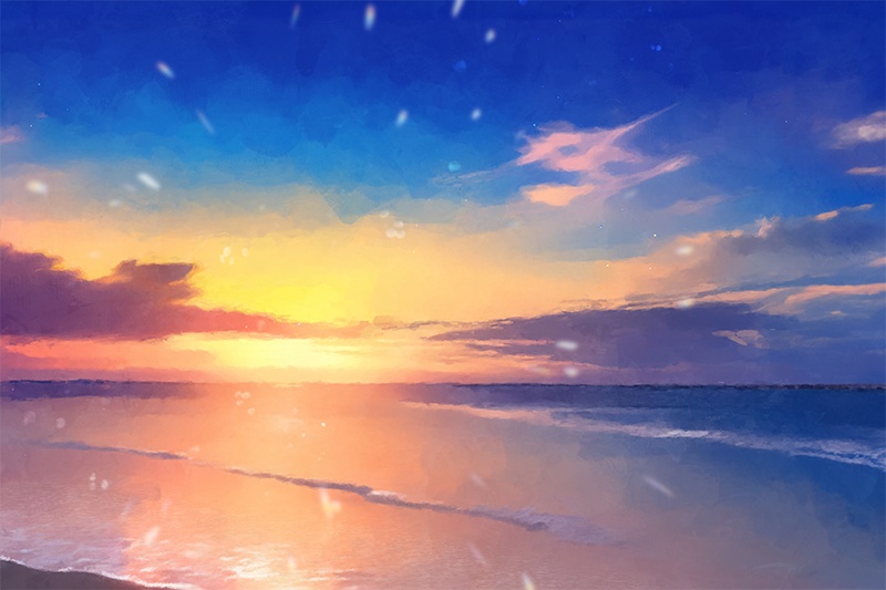 【印刷用】海のイラスト素材