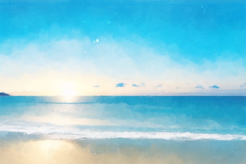 【印刷用】海のイラスト素材