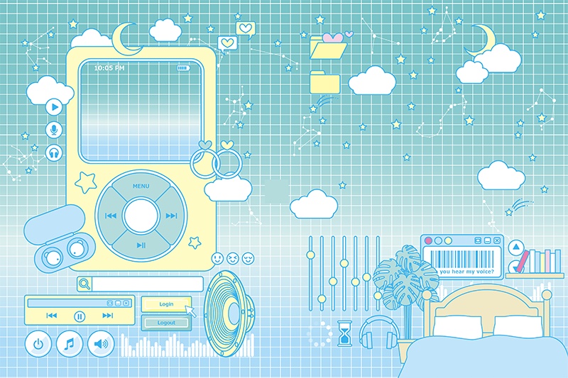 【印刷用】ガーリーポップ素材