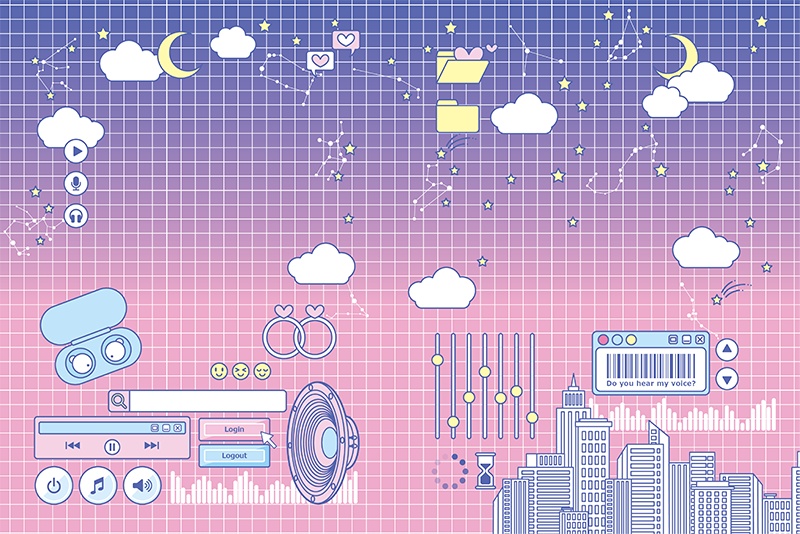 【印刷用】ガーリーポップ素材