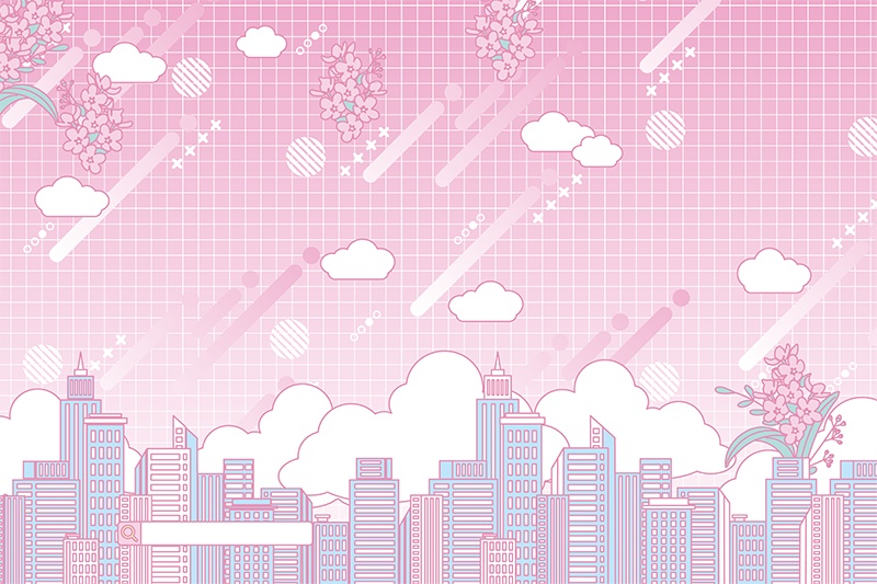 【印刷用】ガーリーポップ素材