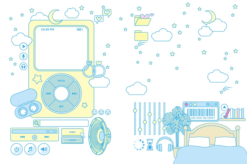 【印刷用】ガーリーポップ素材