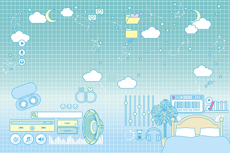 【印刷用】ガーリーポップ素材